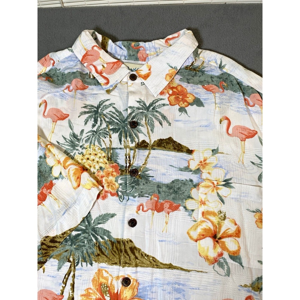 Caribbean Men's 4XB Rayon Hawaiian Tropical ButtonUp Shirt Short Sleeve vacation